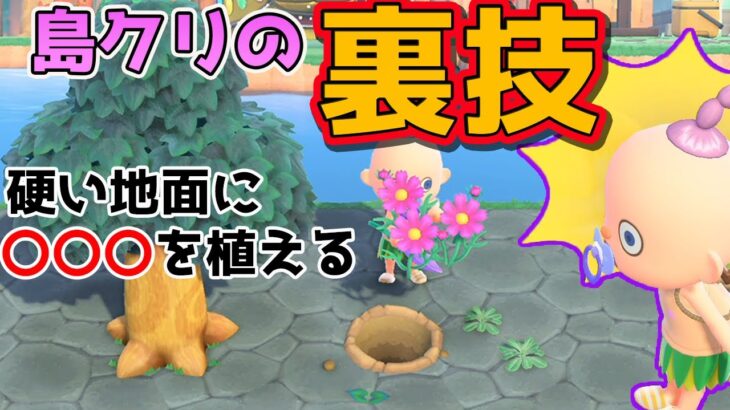 【あつ森裏技】島クリのヤバ過ぎるテクニック！石やタイルの硬い地面に木や花を植える方法を発見したから検証しながら解説！マイデザインの上はどうなるか等気になる小ネタも！アプデで修正されても安心な情報付き。