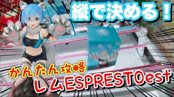 【リゼロ】レムのESPRESTOestフィギュアをクレーンゲーム橋渡し縦ハメ攻略していく！【プライズ】