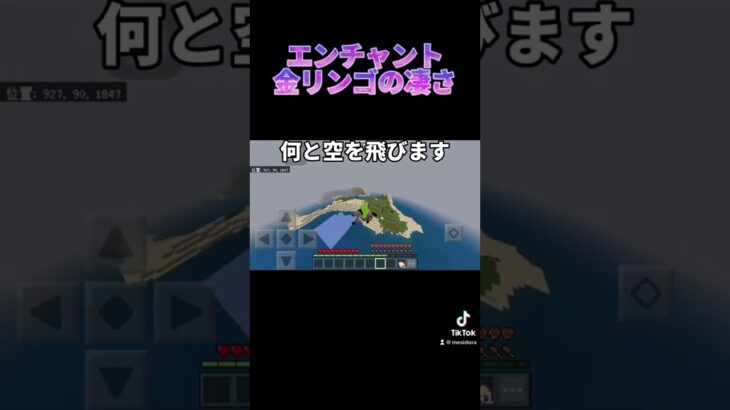 【裏技】エンチャント金リンゴの凄さ　#飯ドラ#マイクラ#マインクラフト#minecraft#tiktok#面白い#Shorts#JK #ゲーム実況者