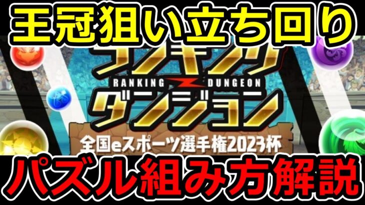 【全国eスポーツ選手権2023杯】王冠狙い立ち回り＆パズルの組み方解説！ランダン【パズドラ】