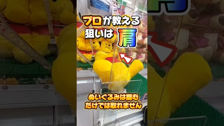 普通に掴んでも取れませんよ #クレーンゲーム #クレーンゲーム攻略 #clawmachine #ユーフォーキャッチャー #日本夾娃娃機 #プーさん #ぬいぐるみ #ディズニー