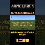 マイクラほとんどの人が知らないかもしれない裏技