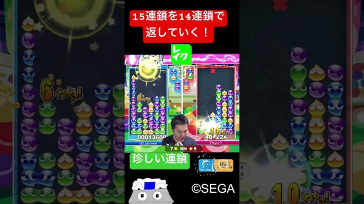 15連鎖を14連鎖で返していく！【ぷよぷよeスポーツ】#Shorts