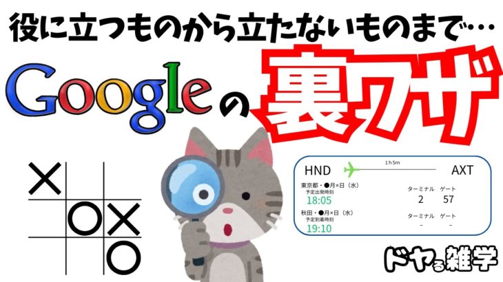 【ゲームや運航情報も】Googleの裏技　＃雑学 ＃トリビア ＃豆知識