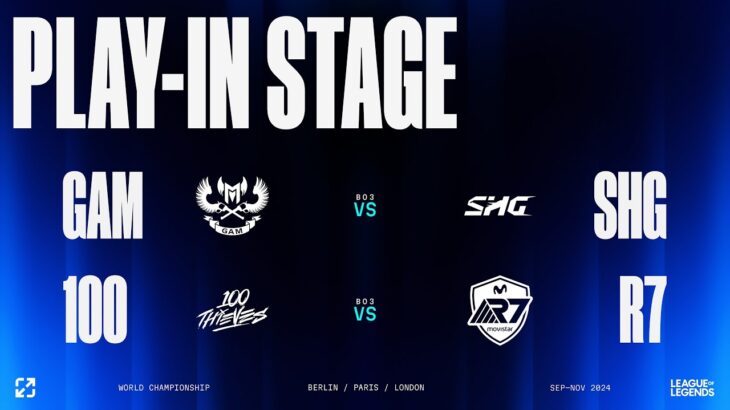 Worlds 2024 | PLAY-IN STAGE DAY 2 | GAM vs SHG – 100 vs R7