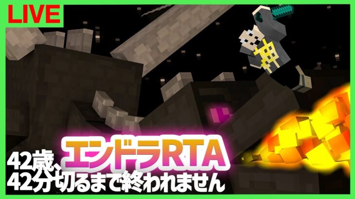 【42歳誕生日】エンドラRTA42分切るまで終われません【マインクラフト】