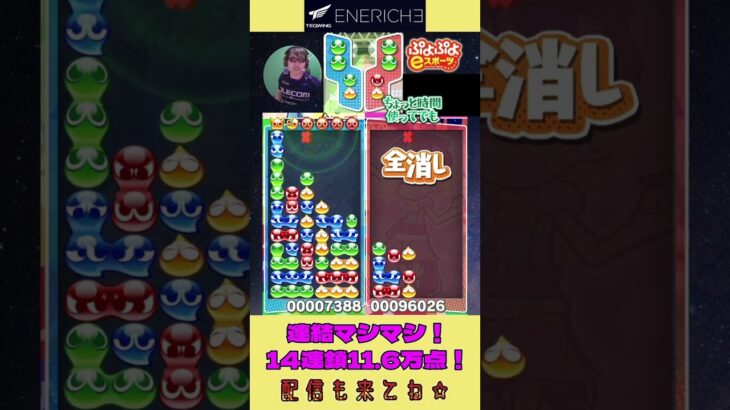 連結マシマシ！14連鎖11.6万点！【ぷよぷよeスポーツ】#shorts