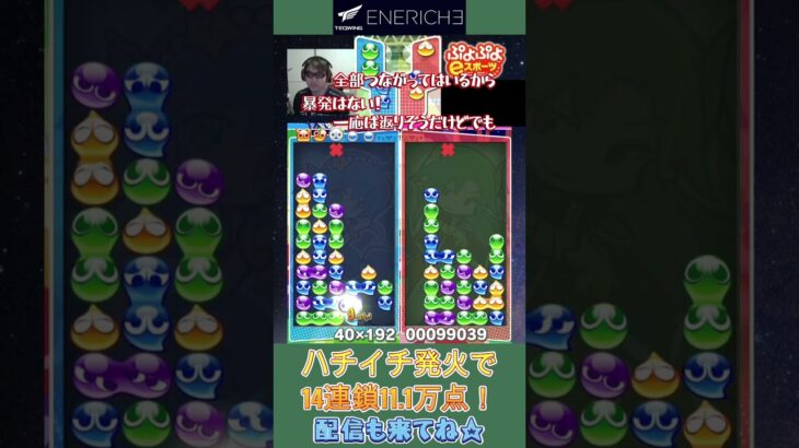 ハチイチ発火で14連鎖11.1万点！【ぷよぷよeスポーツ】#shorts